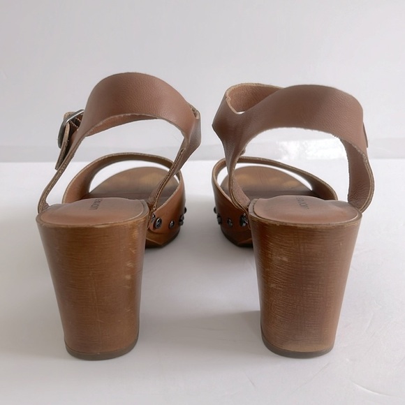 Lucky Brand Shoes Women’s Block Heel Sling Back Brown Summer Sandals Size 8.5 - Picture 4 of 5